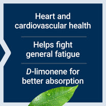 Life Extension CoQ10 (Ubiquinone) with d-Limonene – Heart Health, Fight General Fatigue, Better Absorption – Gluten-Free, Non-GMO – 60 Softgels