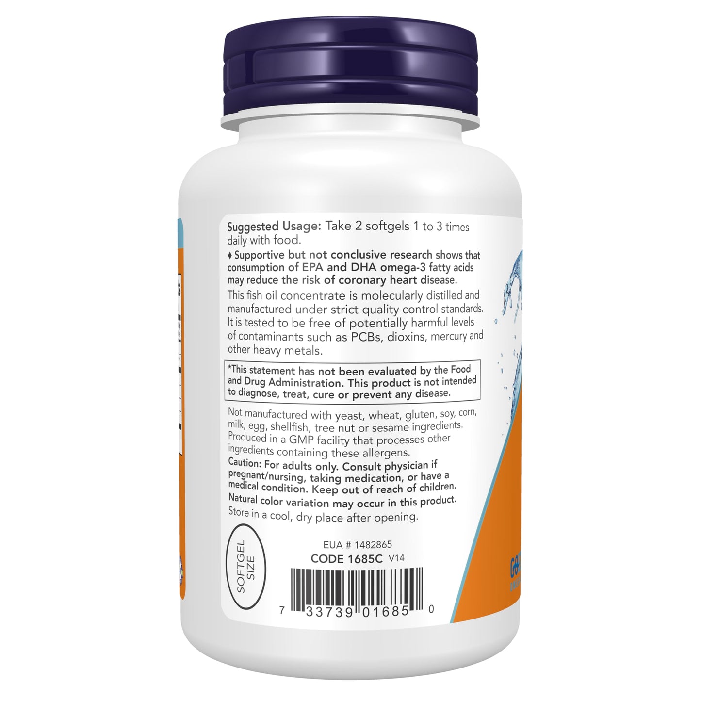 NOW Supplements, Omega-3 Mini Gels, 180 EPA/120 DHA, Molecularly Distilled, Cardiovascular Support*, 180 Softgels
