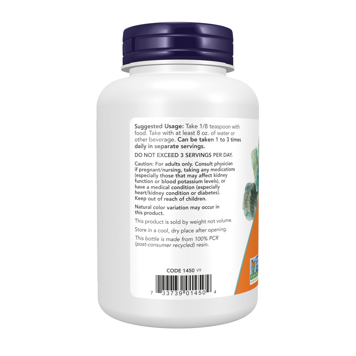 NOW Foods Supplements, Potassium Chloride Powder, Certified Non-GMO, Essential Mineral*, 8-Ounce
