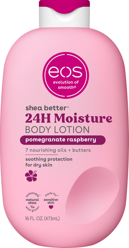eos Shea Better 24H Moisture Body Lotion- Pomegranate Raspberry, 16 fl oz