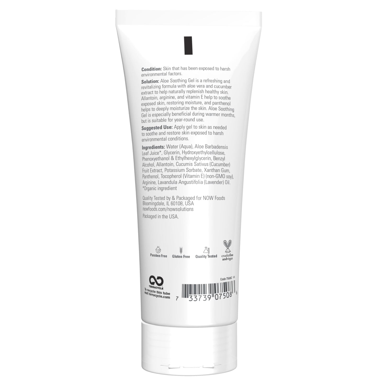 NOW Solutions, Aloe Soothing Gel, Soothing & Replenishing, 8 fl. oz