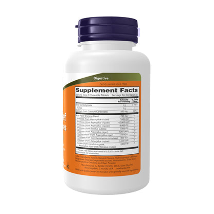 NOW Foods Supplements, Acid Relief with Enzymes, Xylitol Sweetened, Digestive Health*, 60 Chewables