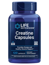 Life Extension Creatine Capsules – Creatine Monohydrate – Promotes Strength, Lean Muscle, Healthy Endurance – Non-GMO, Gluten-Free – 120 Capsules