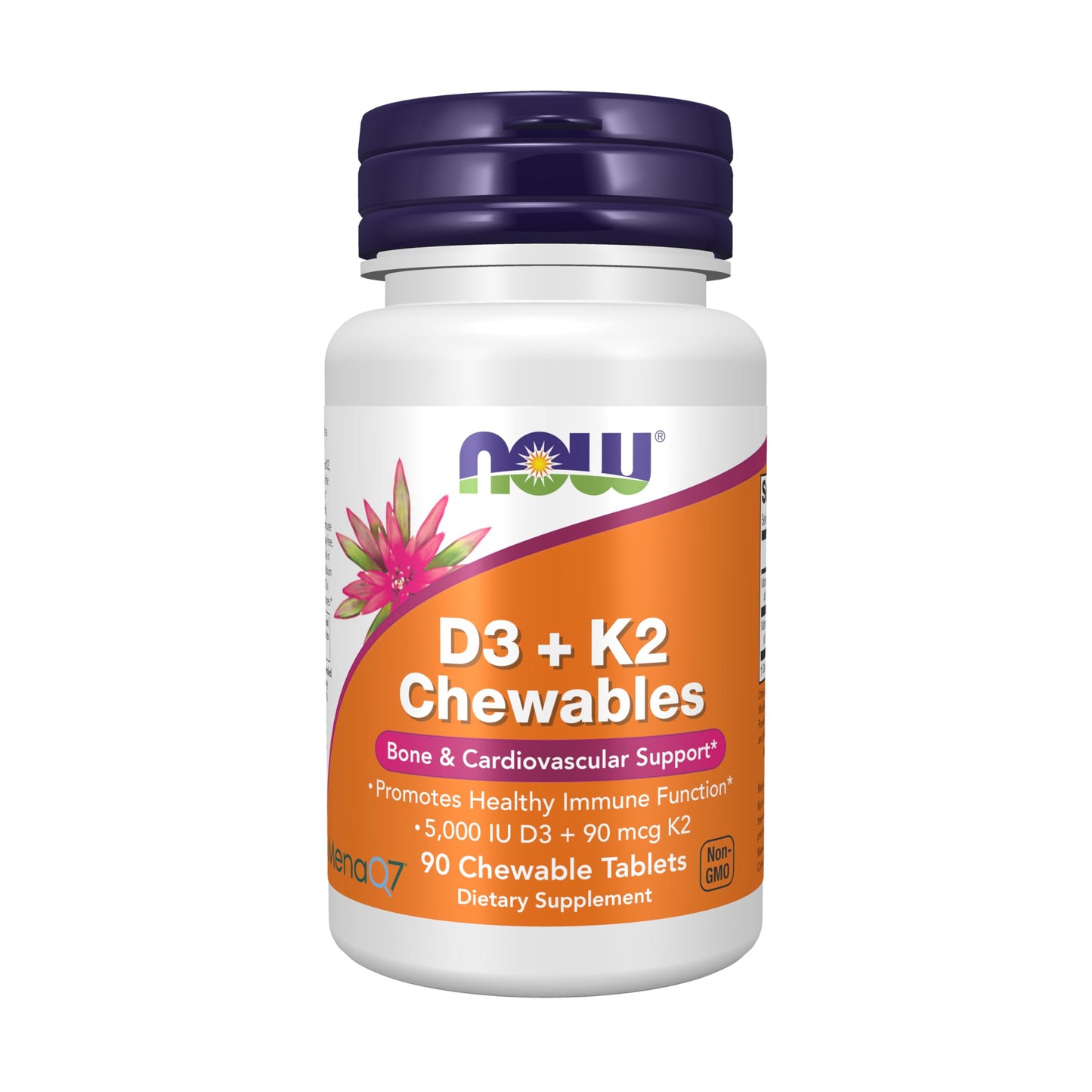 Now Supplements, D3 K2 Chewables, 90 Chewables Tablets