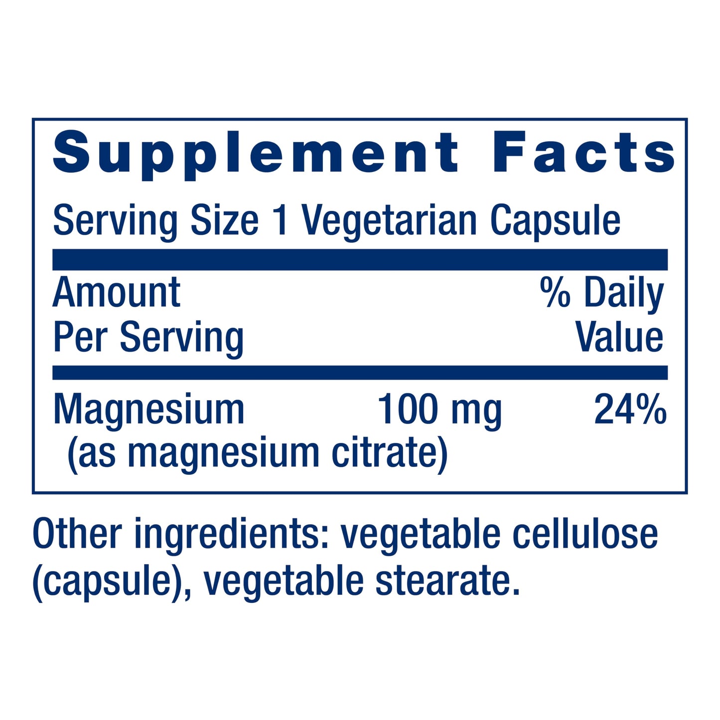 Life Extension Magnesium Citrate 100 mg Vegetarian Capsules, Blue, 100 Count