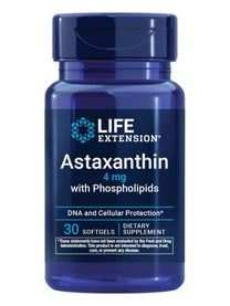 Life Extension Astaxanthin with Phospholipids – Antioxidant Support, Eye Health – Algae-Derived – Gluten-Free, Non-GMO – 30 Softgels
