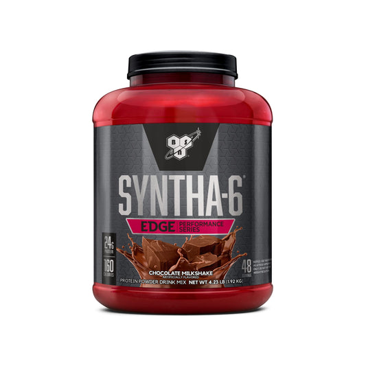 BSN SYNTHA-6 EDGE Protein Powder, Chocolate Flavored Powder with Hydrolyzed Whey, Micellar Casein, for Muscle Gain, Low Sugar, 24g Protein, Chocolate Milkshake, 48 Servings, 4.23 Pound (Pack of 1)