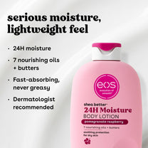 eos Shea Better 24H Moisture Body Lotion- Pomegranate Raspberry, 16 fl oz