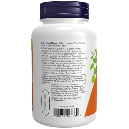 NOW Foods Supplements, Boswellia Extract 500 mg in MCT Oil Base, Balanced Immune Response*, 90 Softgels