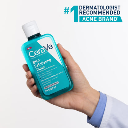CeraVe BHA Exfoliating Facial Toner with Salicylic Acid & Niacinamide, 8oz