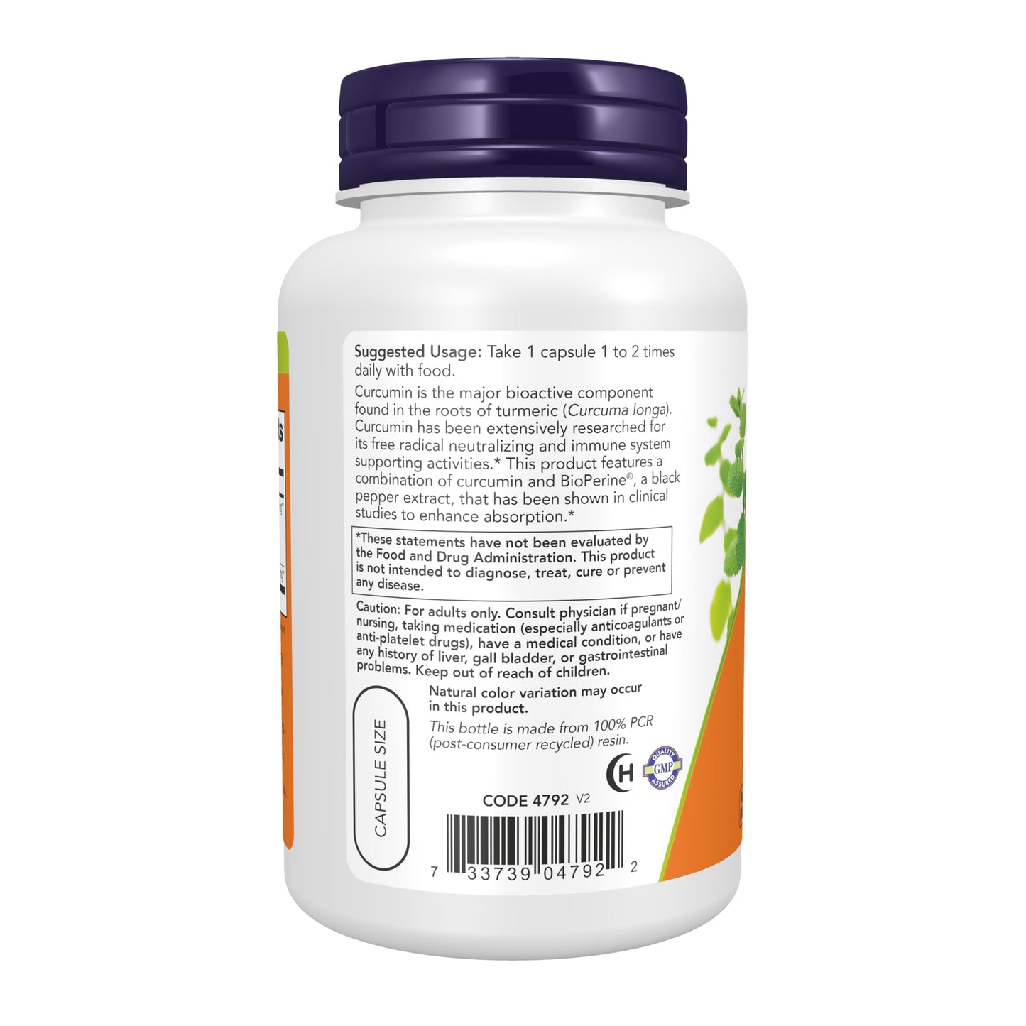 Now Supplements, Turmeric Curcumin with BioPerine, 90 Veg Caps
