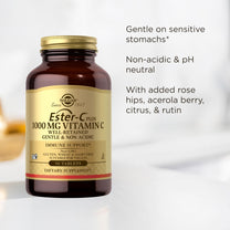 Solgar Ester-C Plus 1000 mg Vitamin C, 90 Tablets - Gentle On The Stomach