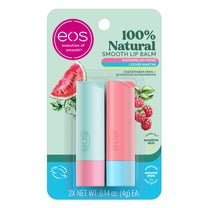eos 100% Natural Lip Balm Sticks- Watermelon Frosé & Lychee Martini, 2-Pack