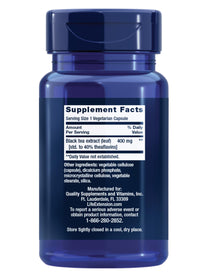 Life Extension Theaflavin Standardized Extract – Tea Leaf Flavonoids, Arterial Health Support, Helps Maintain Already-Heathy Cholesterol – Gluten-Free, Non-GMO, Vegetarian – 30 Capsules