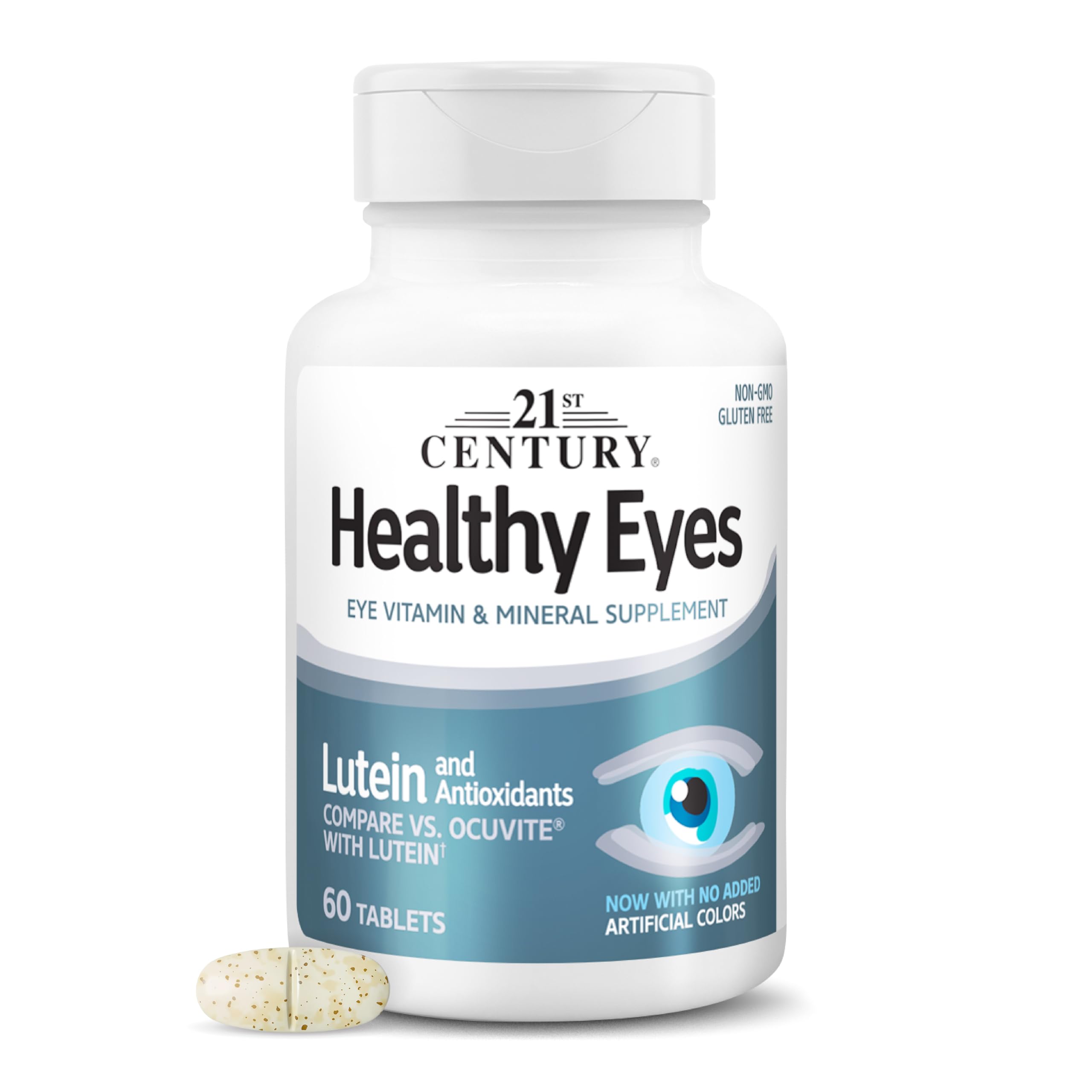 21st Century Healthy Eyes with Lutein Vision Support Tablets, 60 Count