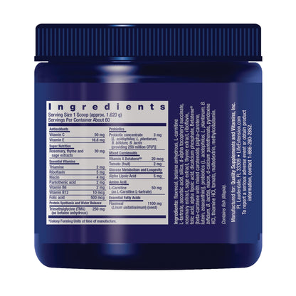 Life Extension Dog Mix, Dog Vitamins and Supplements, probiotics, L-carnitine, B12, folic Acid, Vitamin C, Vitamin E, Rosemary, Nutrient Absorption, Gluten-Free, Non-GMO, 60 Servings