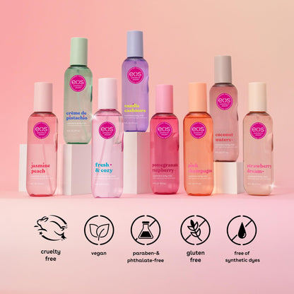 eos Cashmere Body Mist, Fresh & Cozy, Body Spray for Women, Hair Mist, Moisturizing, Hyaluronic Acid, Glycerin, Vegan, Cruelty-free, 6 fl oz