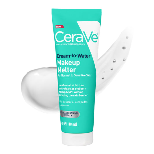 CeraVe Cream-to-Water Makeup Melter, Facial Cleanser for Makeup Removal,4oz