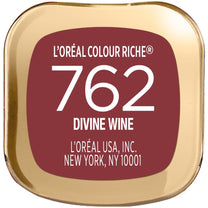 L'Oreal Paris Colour Riche Original Creamy, Hydrating Satin Lipstick with Argan Oil and Vitamin E, Divine Wine , 1 Count