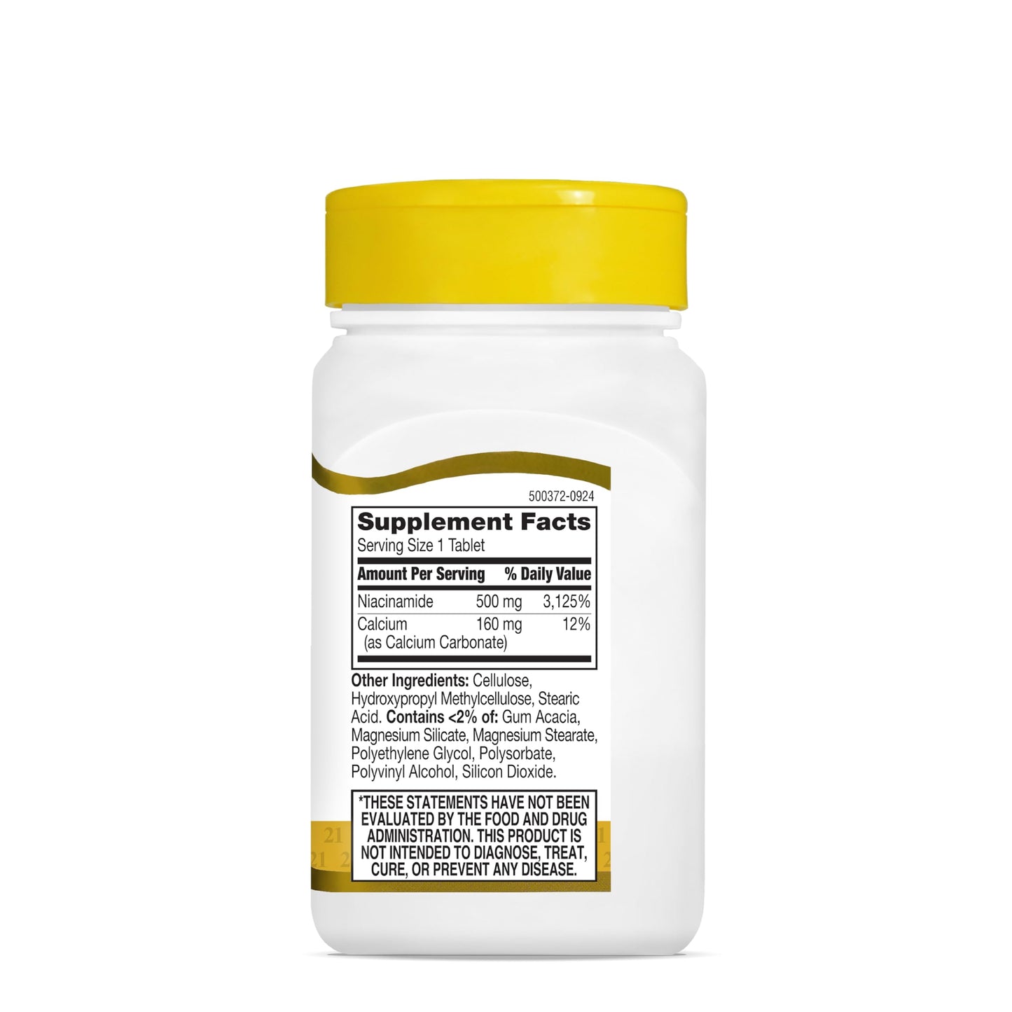 21st Century Niacinamide 500mg Prolonged Release, No Flush, 110 Count