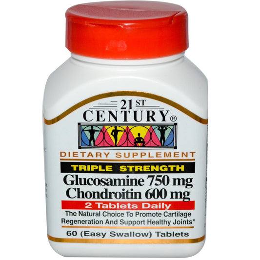 21st Century Glucosamine Chondroitin Triple Strength 750mg/600mg, 60 Count