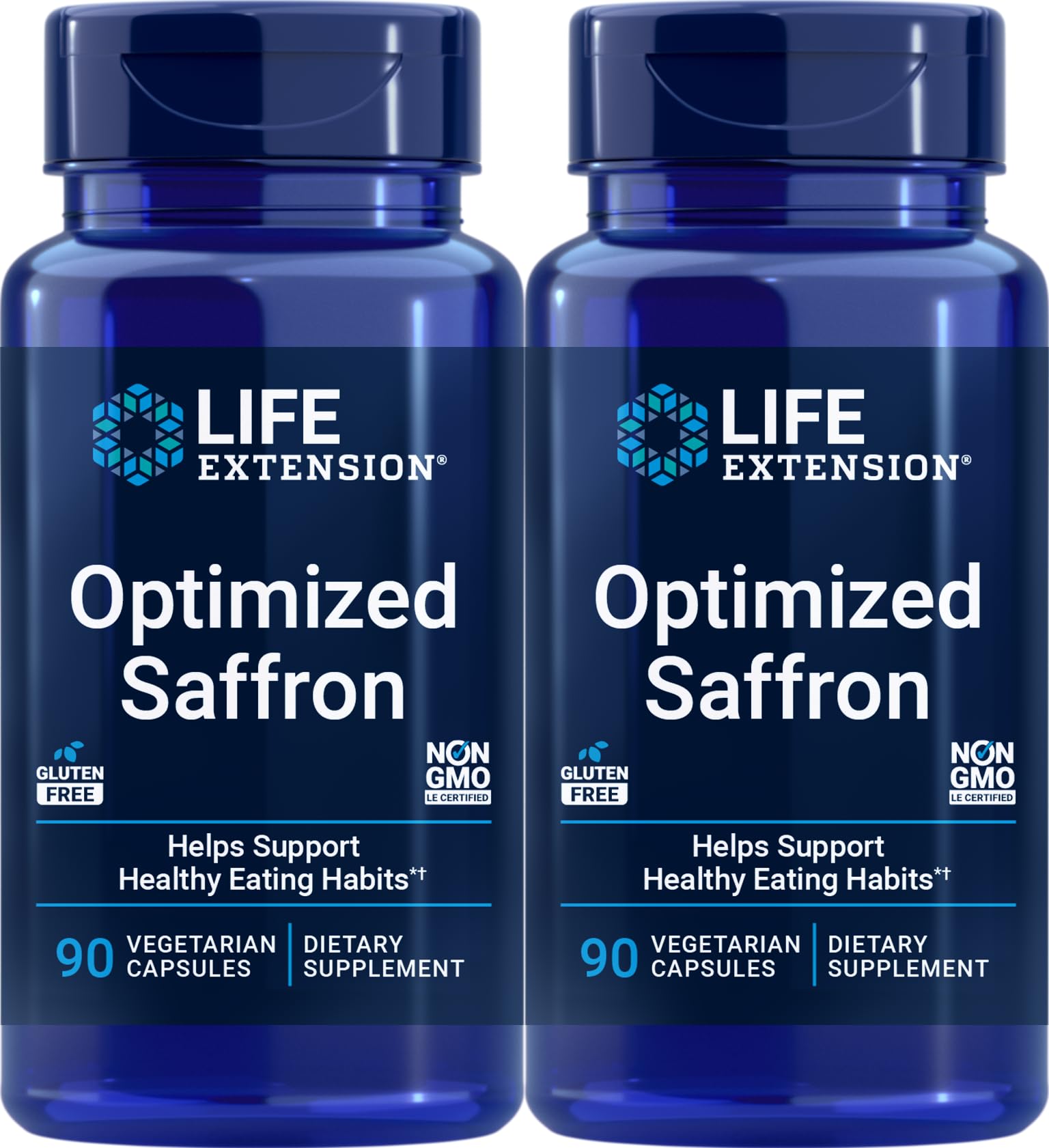 Life Extension Optimized Saffron, 90 Vegetarian Capsules (Pack of 2)