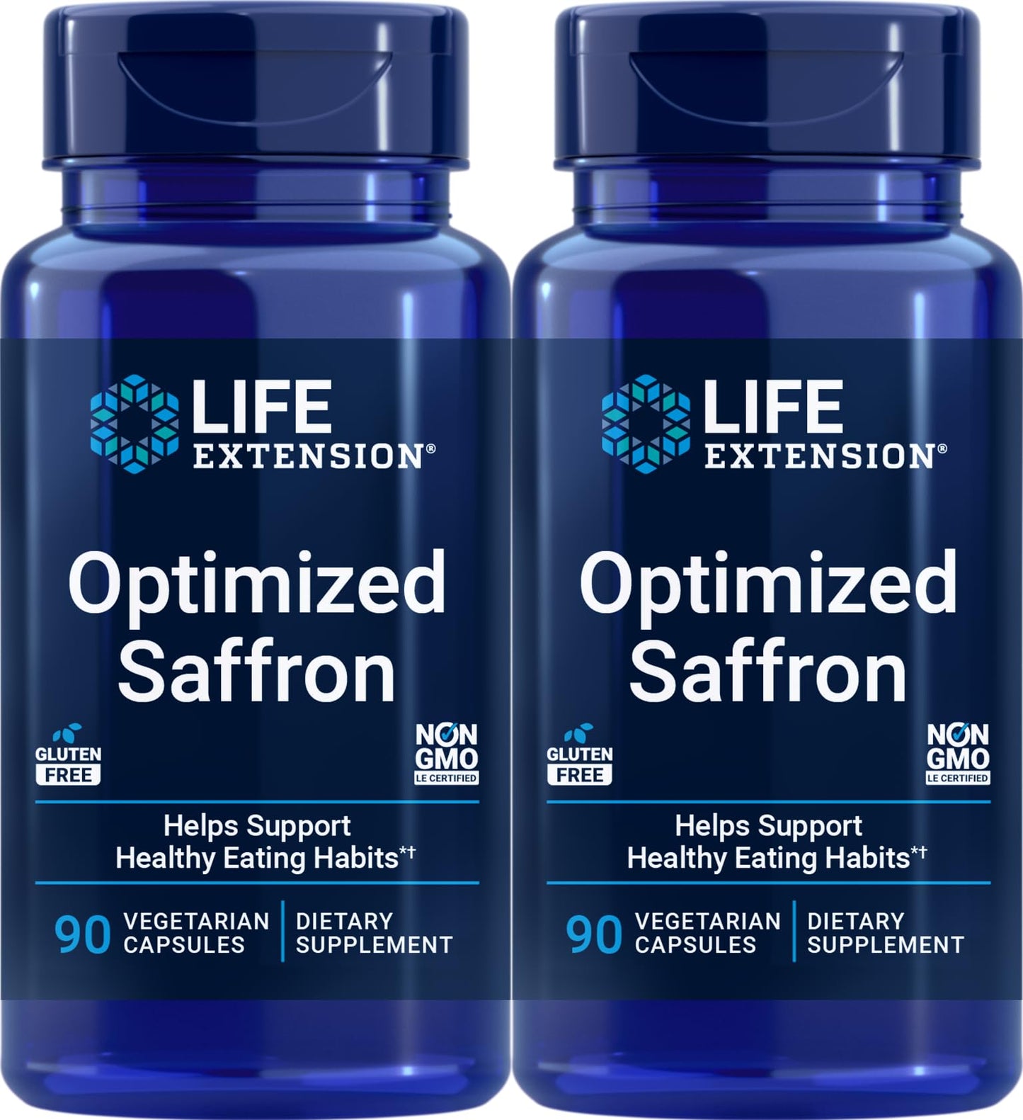 Life Extension Optimized Saffron, 90 Vegetarian Capsules (Pack of 2)