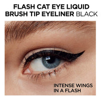 L'Oreal Paris Makeup Infallible Flash Cat Eye Waterproof Liquid Eyeliner, Black, 0.44 oz.