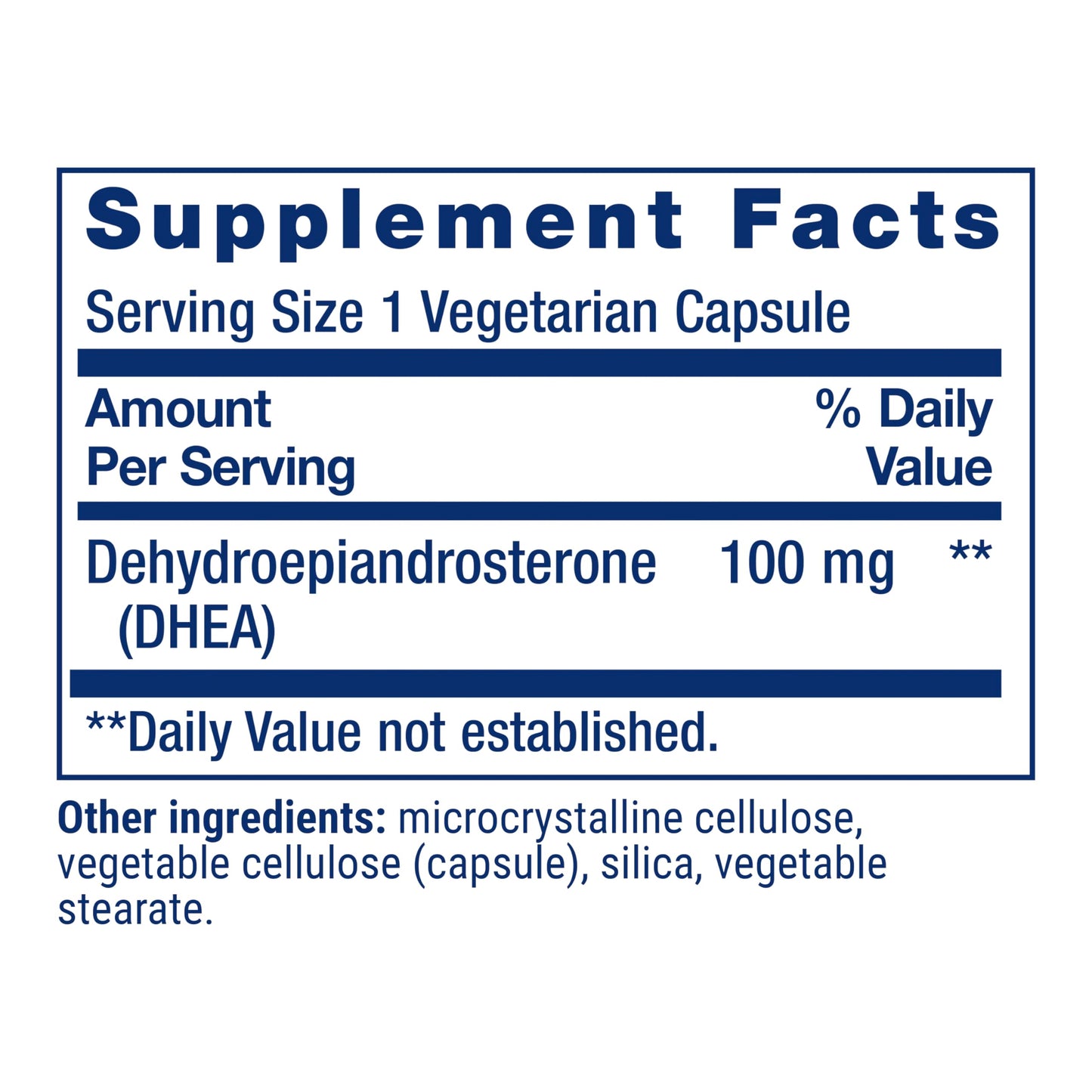 Life Extension DHEA 100 Mg Vegetarian Capsules, 60 Count