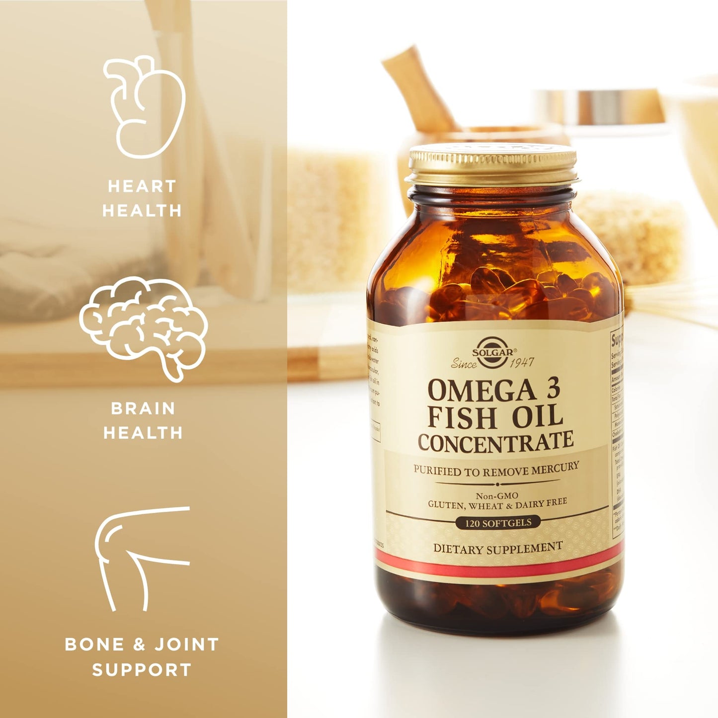 Omega 3 Fish Oil Concentrate Solgar 120 Softgel