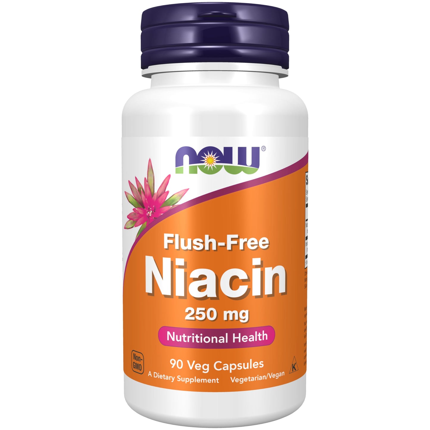 NOW Foods Supplements, Niacin (Vitamin B-3) 250 mg, Flush-Free, Nutritional Health, 90 Veg Capsules
