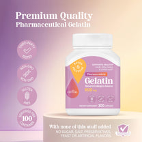 21st Century Gelatin 600mg Capsules for Hair, Skin & Nails, 100 Count