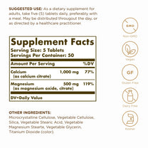 Solgar Calcium Magnesium Citrate, 250 Tablets (Pack of 2) - Supports Healthy Bones & Teeth - Musculoskeletal & Nervous System Support - Highly Absorbable - Non-GMO and Vegan - 100 Total Servings