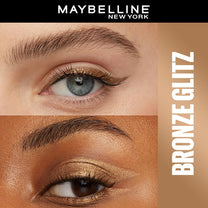 MAYBELLINE New York Tattoo Studio Long-Lasting Sharpenable Eyeliner Makeup Pencil, Glide on Smooth Gel Pigment, 36 Hour Wear, Waterproof Bronze Glitz 0.04 oz