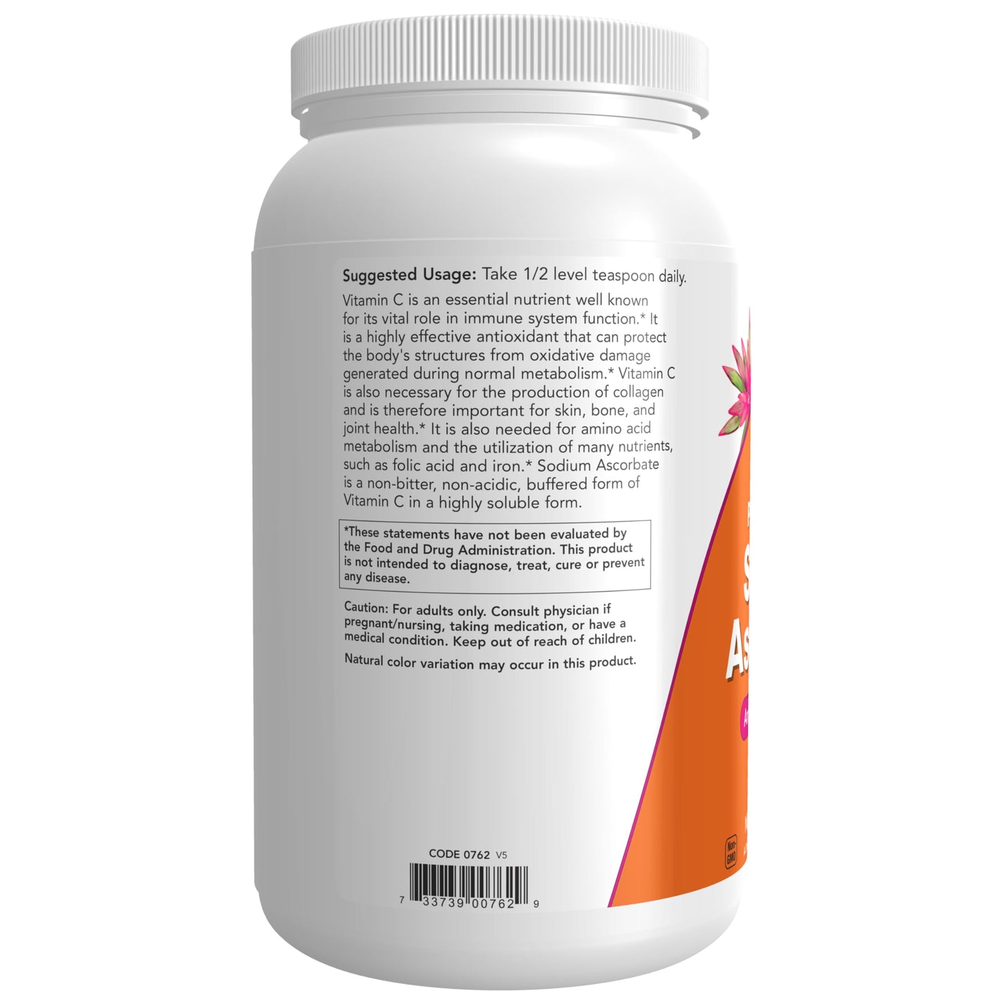 NOW Foods Supplements, Sodium Ascorbate Powder, Buffered, Antioxidant Protection*, 3-Pound