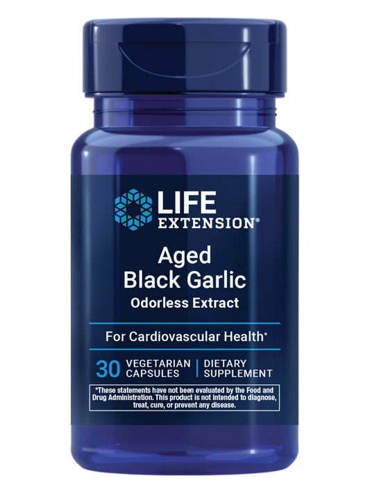 Life Extension Aged Black Garlic, Heart Health Support, 30 Capsules