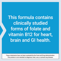 Life Extension BioActive Folate & Vitamin B12, Promotes Heart, Brain & GI Tract Health, Non-GMO, Gluten-Free, Vegetarian, 90 Capsules