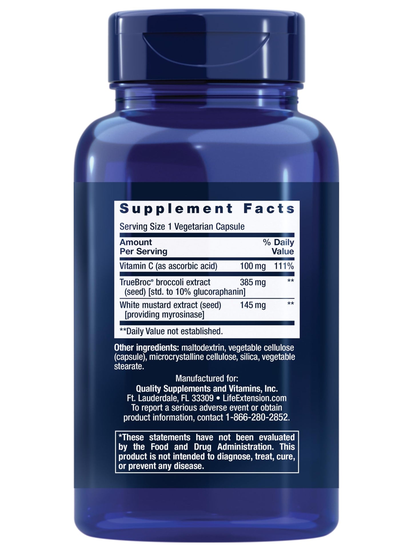 Life Extension Optimized Broccoli with Myrosinase, 30 Capsules