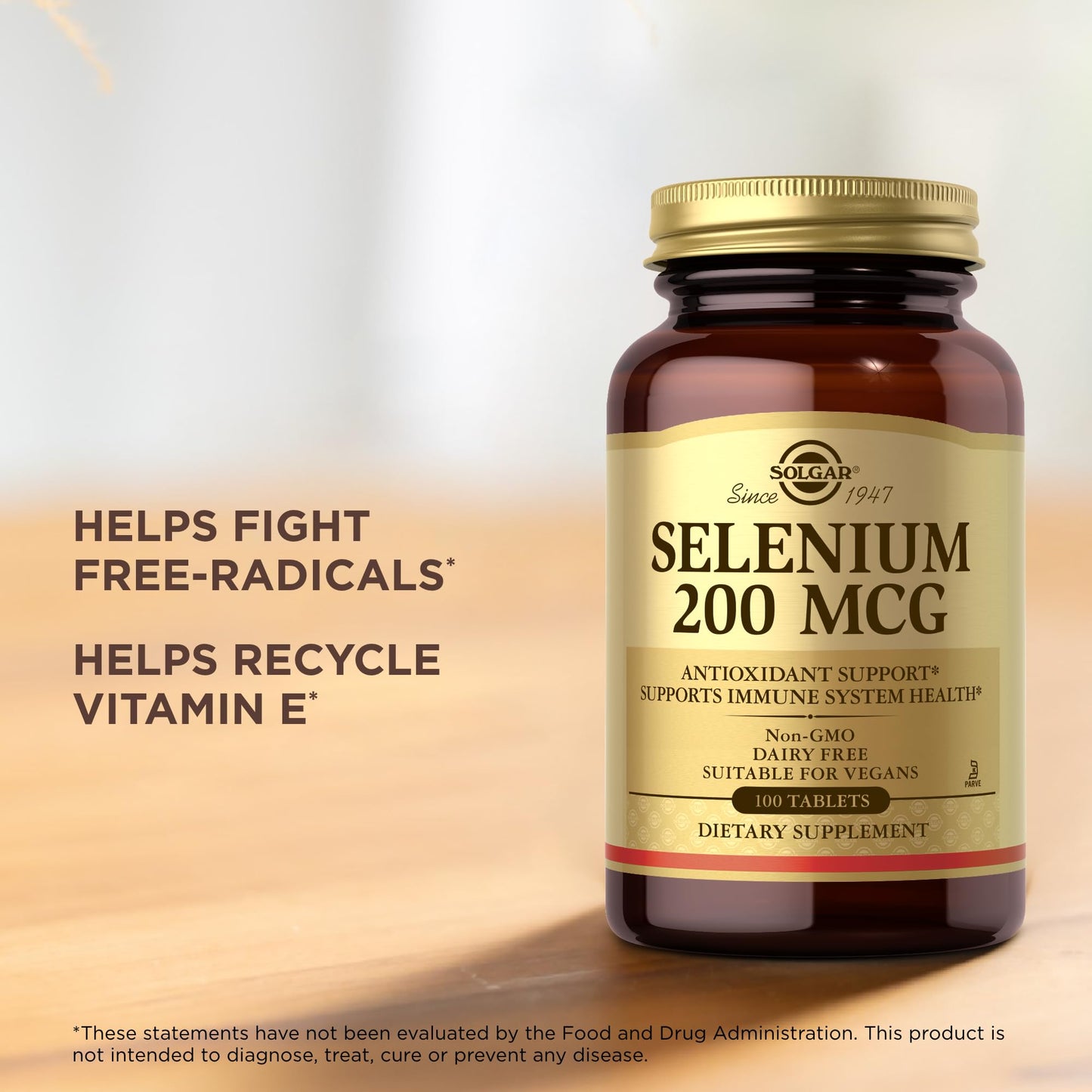 Selenium 200mcg Solgar 100 Tabs