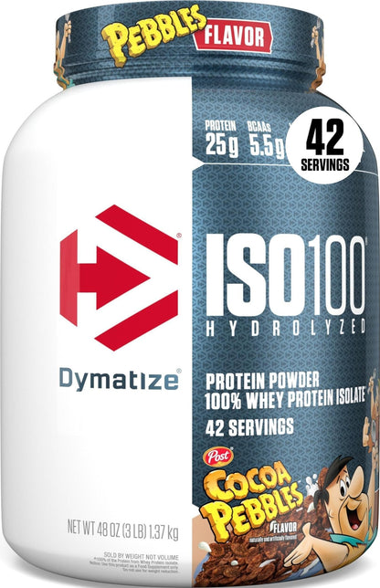 Dymatize ISO100 Protein Powder, 100% Whey Isolate, Cocoa Pebbles