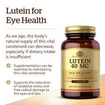 Solgar Lutein 40 mg, 30 Softgels - Contains FloraGLO Lutein - Non-GMO