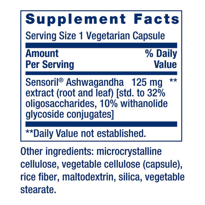 Life Extension Optimized Ashwagandha - Stress Management Supplement for a Healthy Stress Response, Focus, Memory, Stress Relief - Vegetarian, Gluten-Free, Non-GMO, 60 Capsules