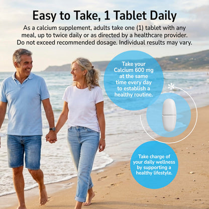 21st Century Calcium 600mg Tablets, Bone Strength Support, 400 Count