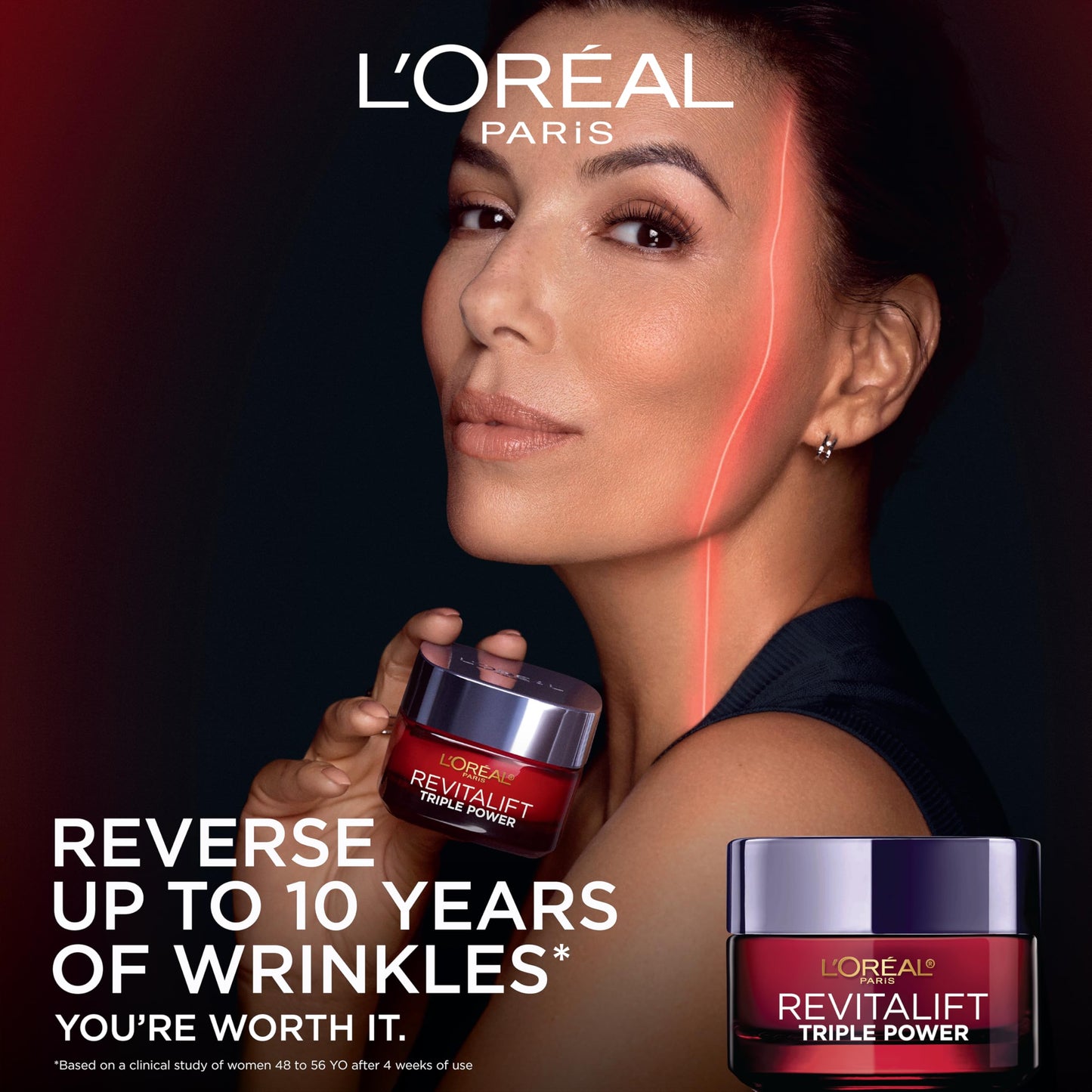 L'Oreal Paris Revitalift Triple Power Anti-Aging Face Moisturizer, Pro Retinol, Hyaluronic Acid & Vitamin C to Reduce Wrinkles, Firm & Brighten Skin, 1.7 Oz