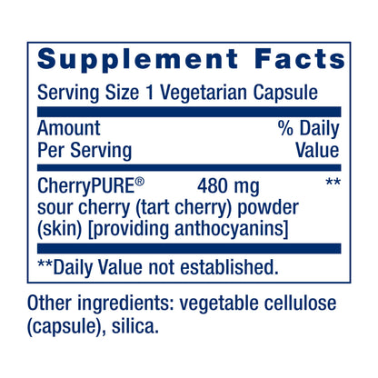 Life Extension Tart Cherry with CherryPURE, 60 Capsules