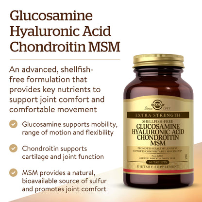 Solgar Glucosamine Hyaluronic Acid Chondroitin MSM, 60 Tablets