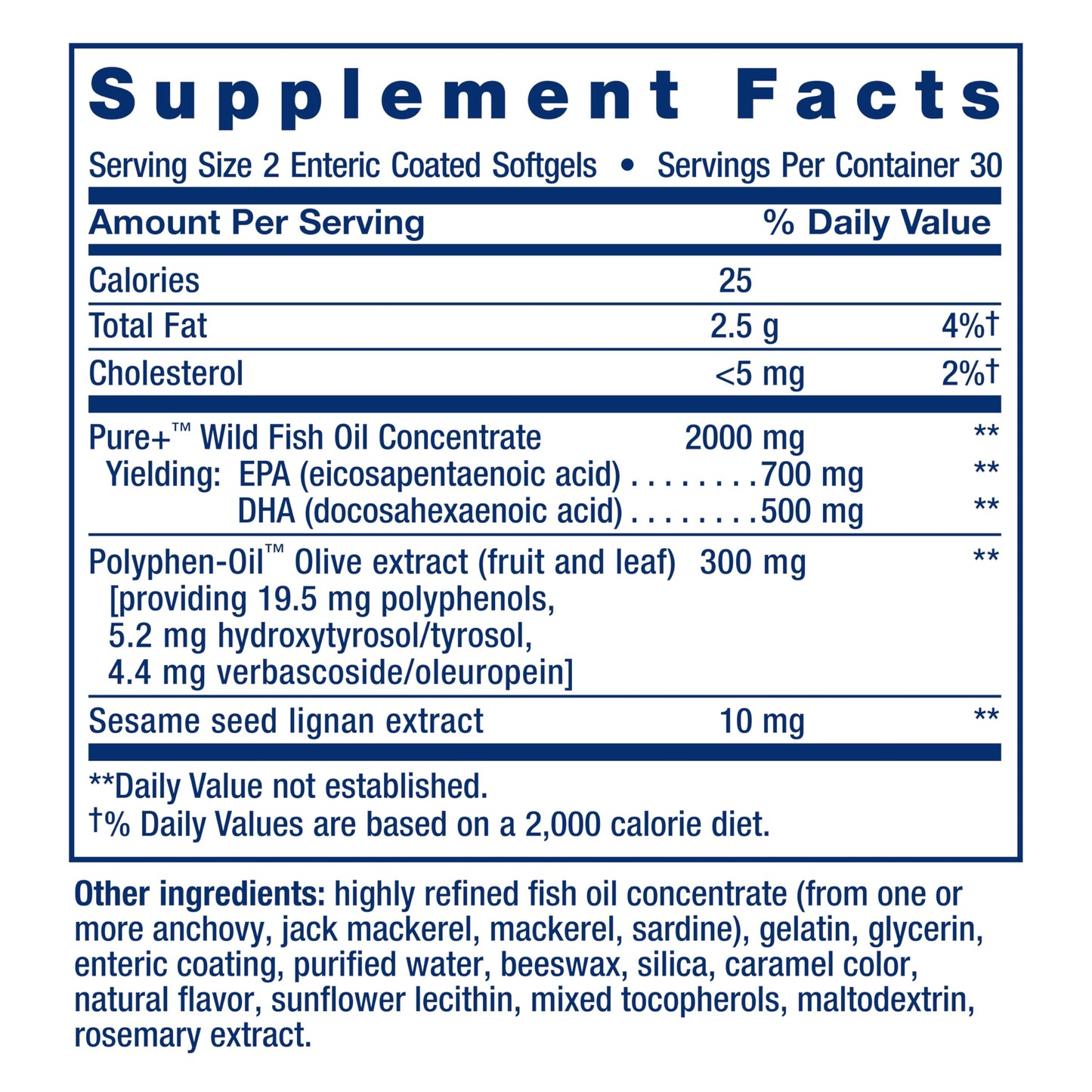 Life Extension Super Omega-3 EPA/DHA Fish Oil, 60 Softgels