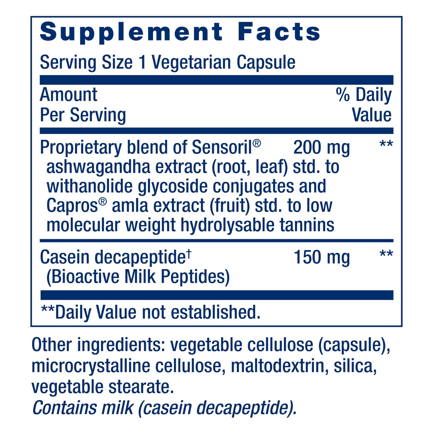 Life Extension Enhanced Sleep Without Melatonin, ashwagandha, amla, Casein Milk peptides, melatonin-Free Supplement for Sleep & Stress Support, Gluten-Free, Non-GMO, Vegetarian, 30 Capsules
