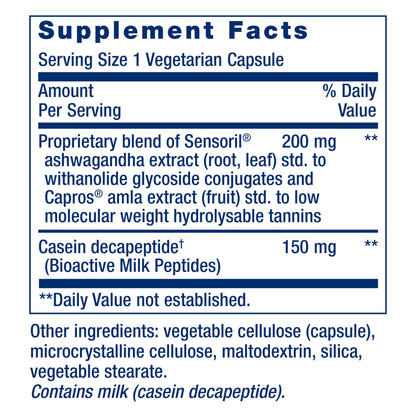 Life Extension Enhanced Sleep Without Melatonin, ashwagandha, amla, Casein Milk peptides, melatonin-Free Supplement for Sleep & Stress Support, Gluten-Free, Non-GMO, Vegetarian, 30 Capsules