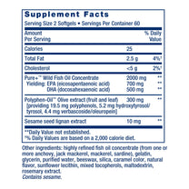 Life Extension Super Omega-3 EPA/DHA Fish Oil, Sesame Lignans & Olive Extract – Cognitive Health, Cholesterol Health Support, Gluten-Free, Non-GMO, 120 Softgels